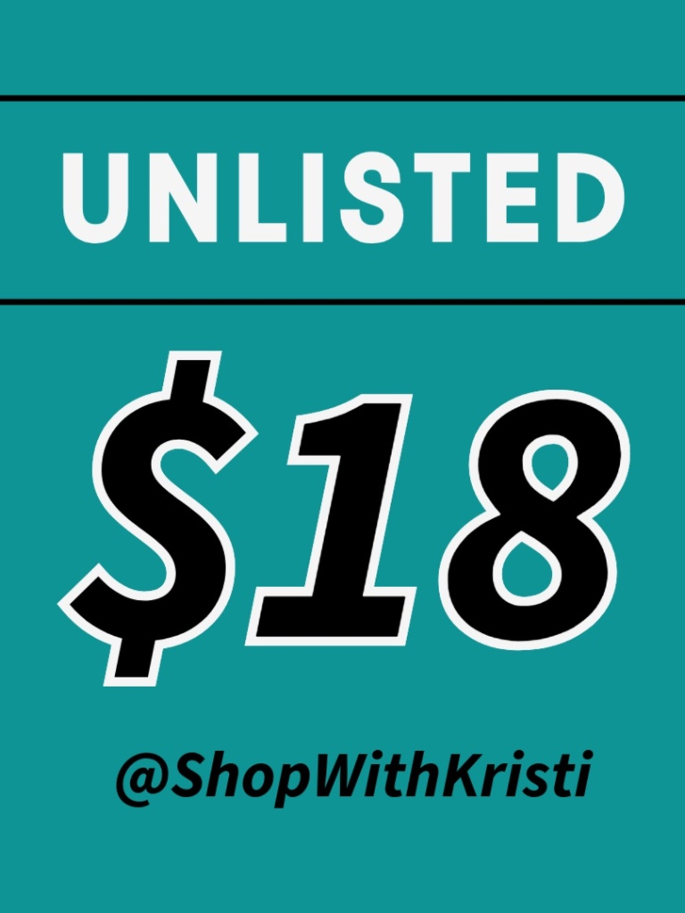 Unlisted Item - $18 Start (sold as is) Listen to Description